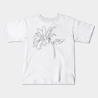 Refined Pen Drawing: Sunflower Apparel Kids T-Shirt